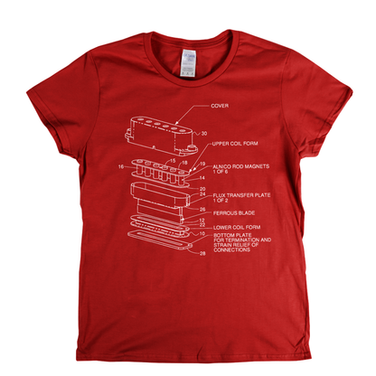 Guitar Pickup Womens T-Shirt