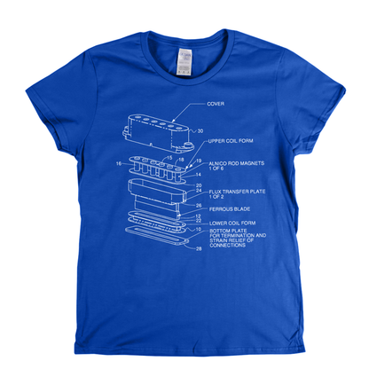 Guitar Pickup Womens T-Shirt