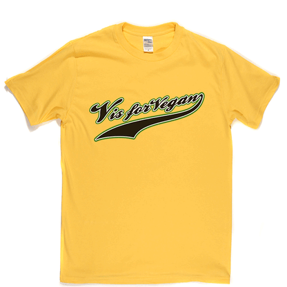 V is For Vegan - Baseball Style T Shirt