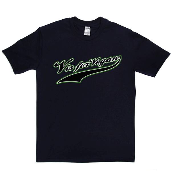 V is For Vegan - Baseball Style T Shirt