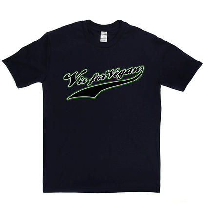 V is For Vegan - Baseball Style T Shirt