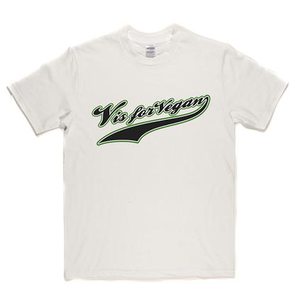 V is For Vegan - Baseball Style T Shirt