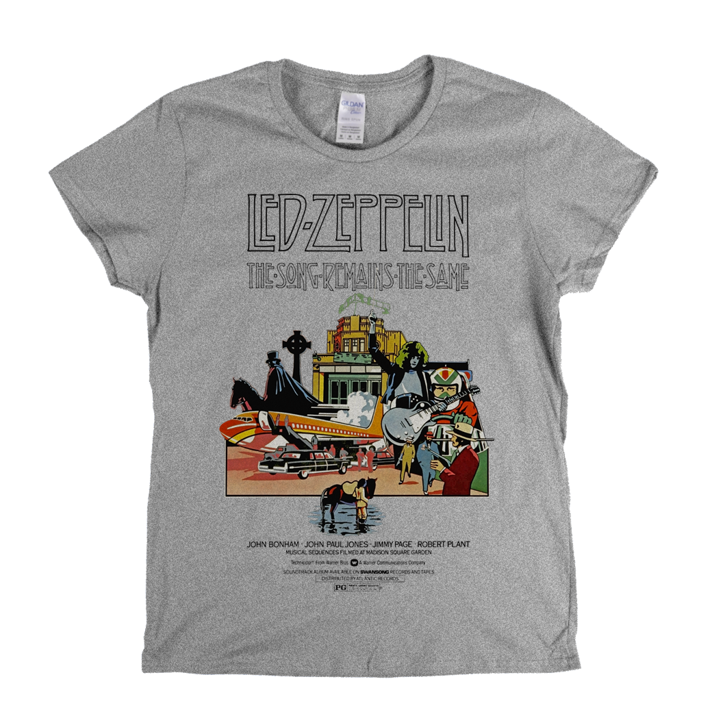 Led Zeppelin The Song Remains The Same Poster Womens T-Shirt