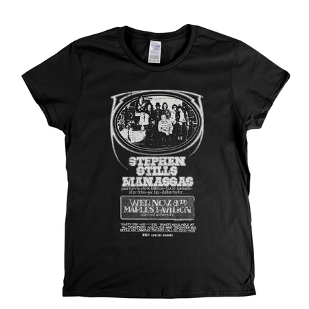 Steven Stills Manassas Gig Poster Womens T-Shirt