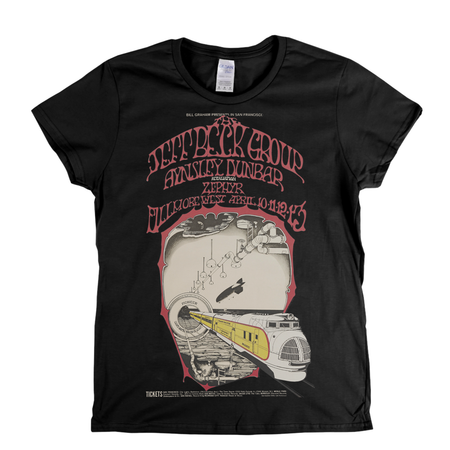 Jeff Beck Group Fillmore West Poster Womens T-Shirt
