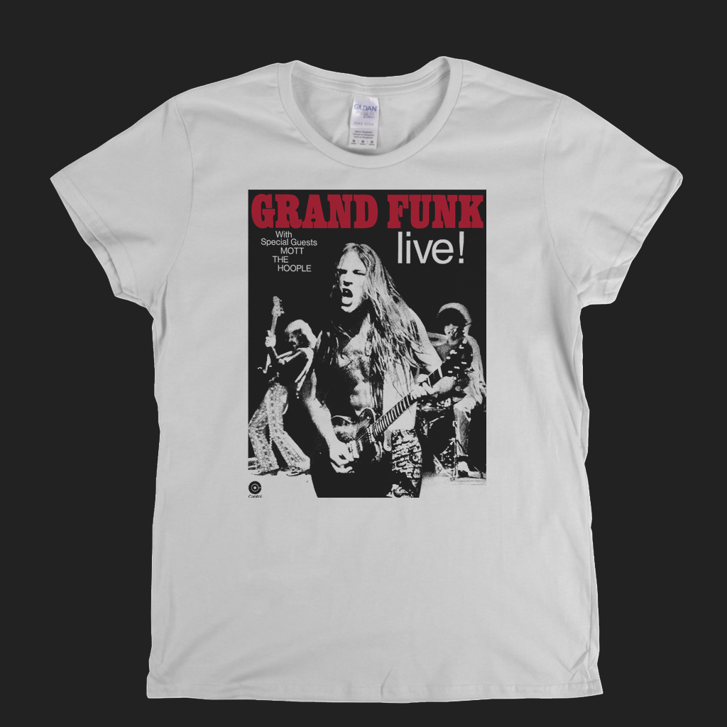 Grand Funk Live Poster Womens T-Shirt