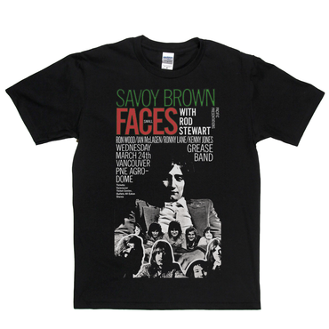 Rod Stewart With Small Faces Savoy Brown Poster T-Shirt