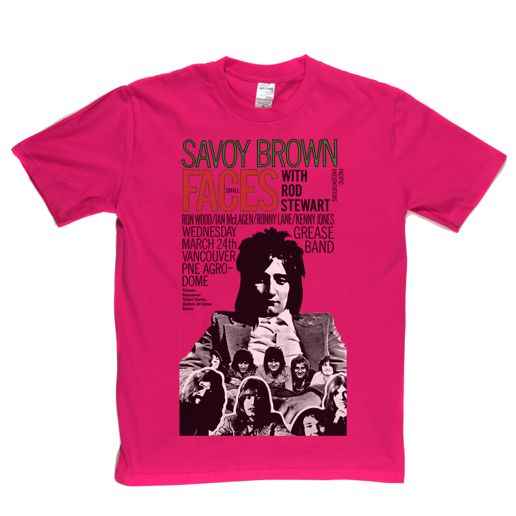 Rod Stewart With Small Faces Savoy Brown Poster T-Shirt