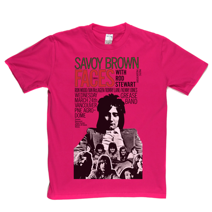 Rod Stewart With Small Faces Savoy Brown Poster T-Shirt