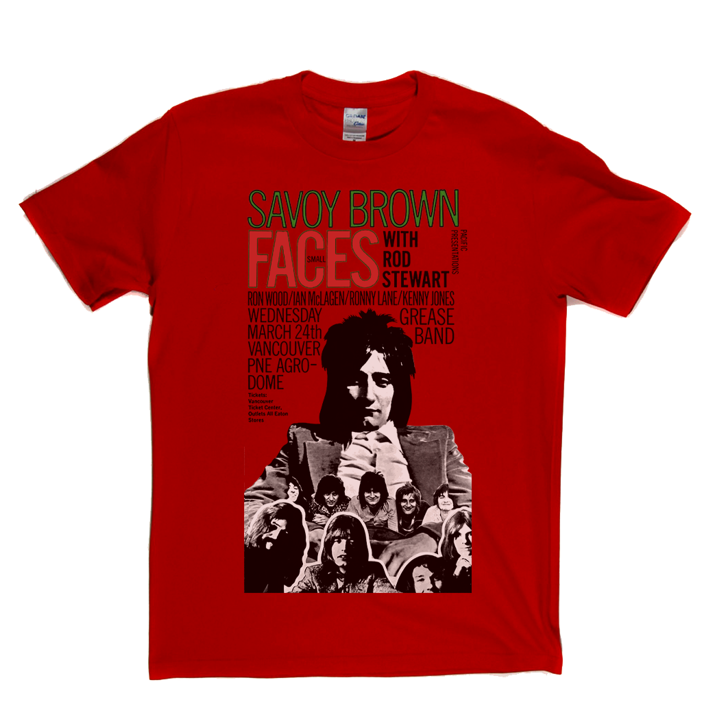 Rod Stewart With Small Faces Savoy Brown Poster T-Shirt