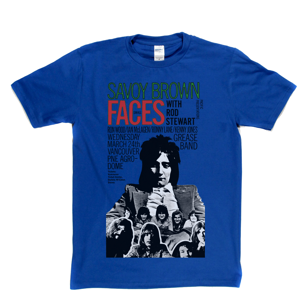 Rod Stewart With Small Faces Savoy Brown Poster T-Shirt