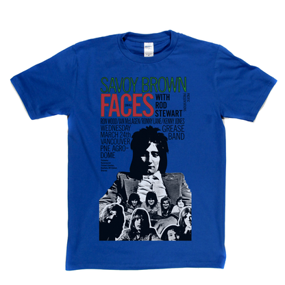 Rod Stewart With Small Faces Savoy Brown Poster T-Shirt