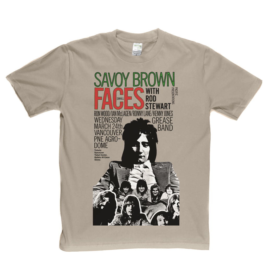 Rod Stewart With Small Faces Savoy Brown Poster T-Shirt