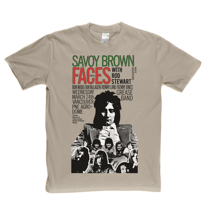 Rod Stewart With Small Faces Savoy Brown Poster T-Shirt