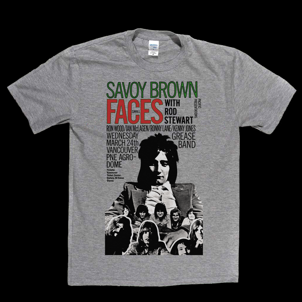 Rod Stewart With Small Faces Savoy Brown Poster T-Shirt