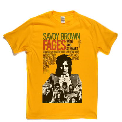 Rod Stewart With Small Faces Savoy Brown Poster T-Shirt
