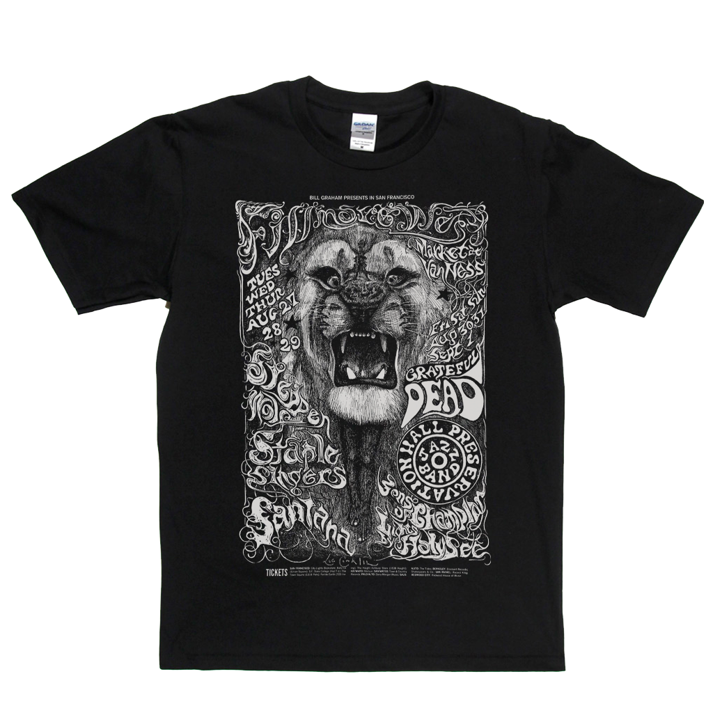 Fillmore West Poster Dead Steppenwolf Santana T-Shirt