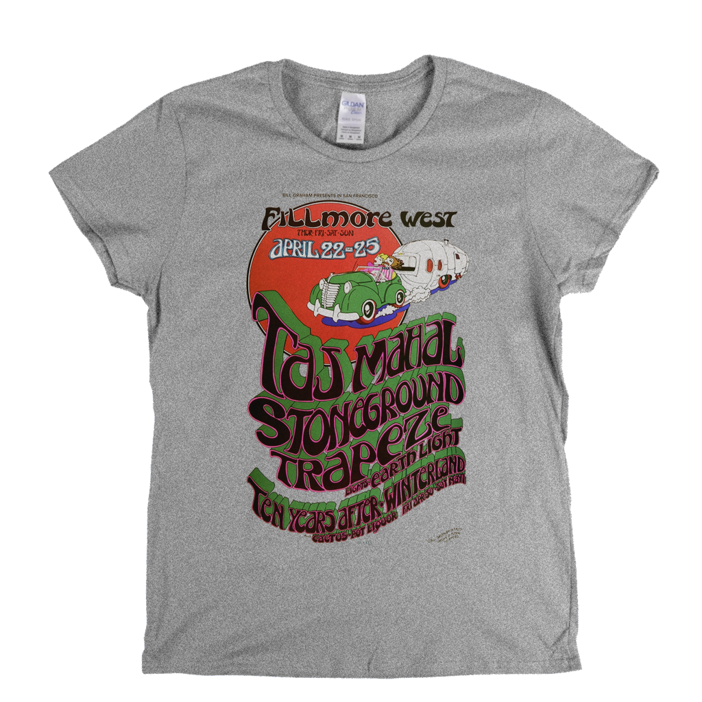 Fillmore West Taj Mahal Poster Womens T-Shirt