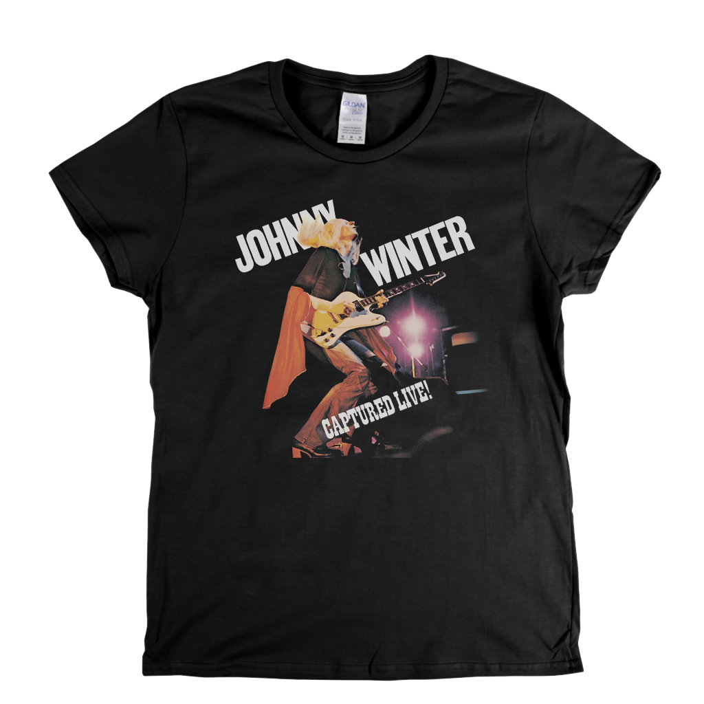 Johnny Winter Captured Live Womens T-Shirt