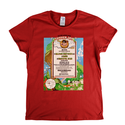 Watkins Glen Summer Jam Poster Womens T-Shirt