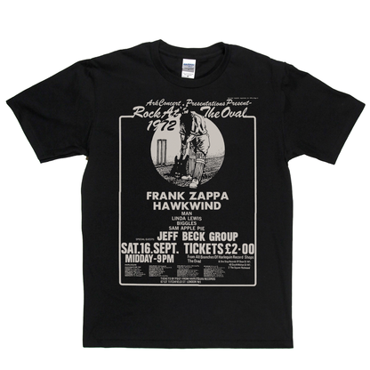 Rock At The Oval Zappa Hawkwind Poster T-Shirt