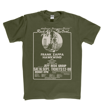 Rock At The Oval Zappa Hawkwind Poster T-Shirt