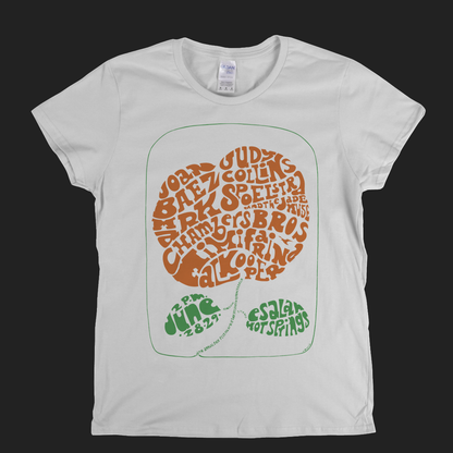 Joan Baez Folk Festival Poster Womens T-Shirt