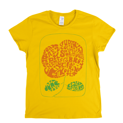 Joan Baez Folk Festival Poster Womens T-Shirt