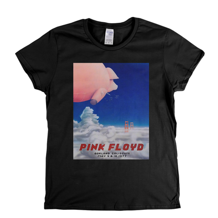 Pink Floyd Oakland Colisium Poster Womens T-Shirt