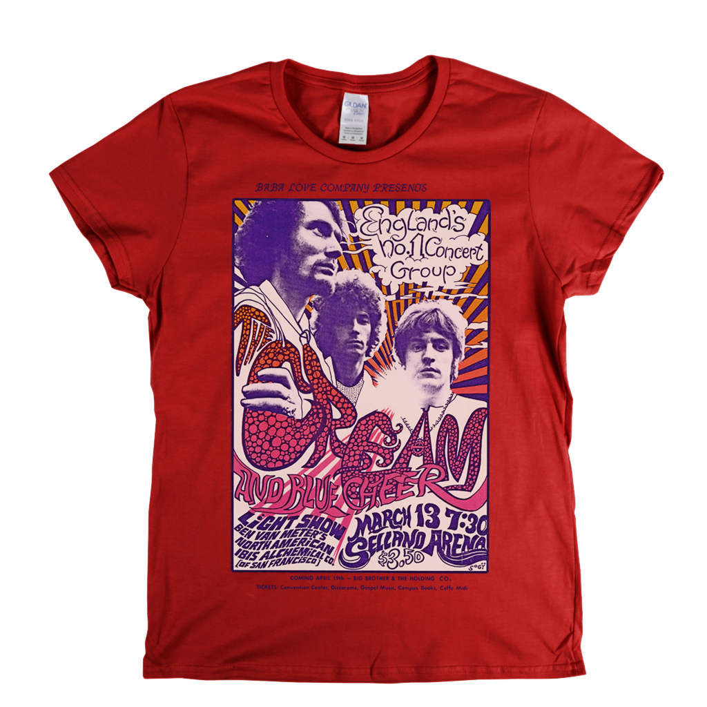 Cream And Blue Cheer Poster Womens T-Shirt