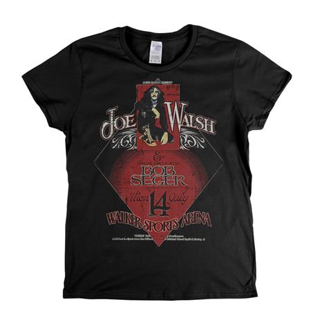 Joe Walsh Bob Seger Poster Womens T-Shirt
