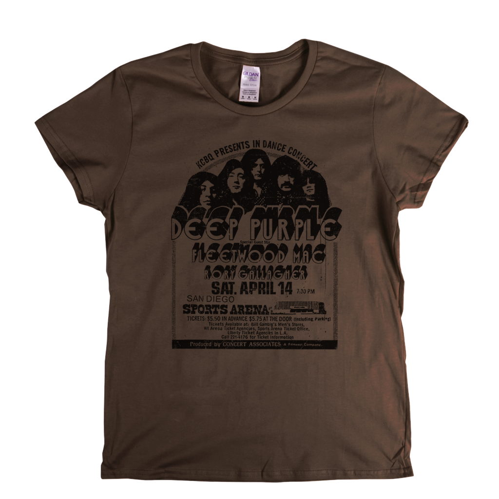 Deep Purple Gig Poster Womens T-Shirt