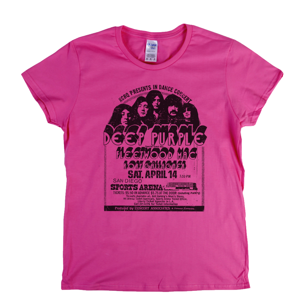 Deep Purple Gig Poster Womens T-Shirt