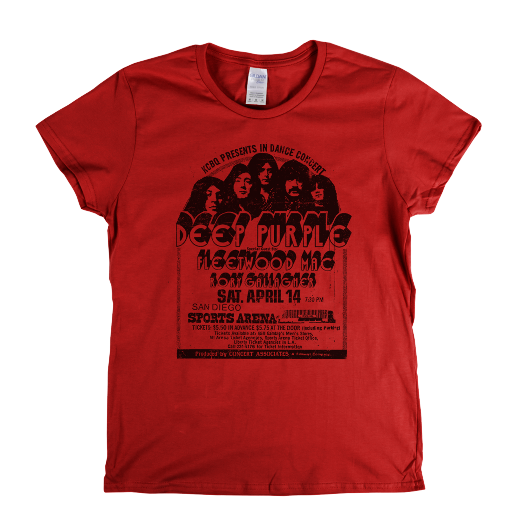 Deep Purple Gig Poster Womens T-Shirt