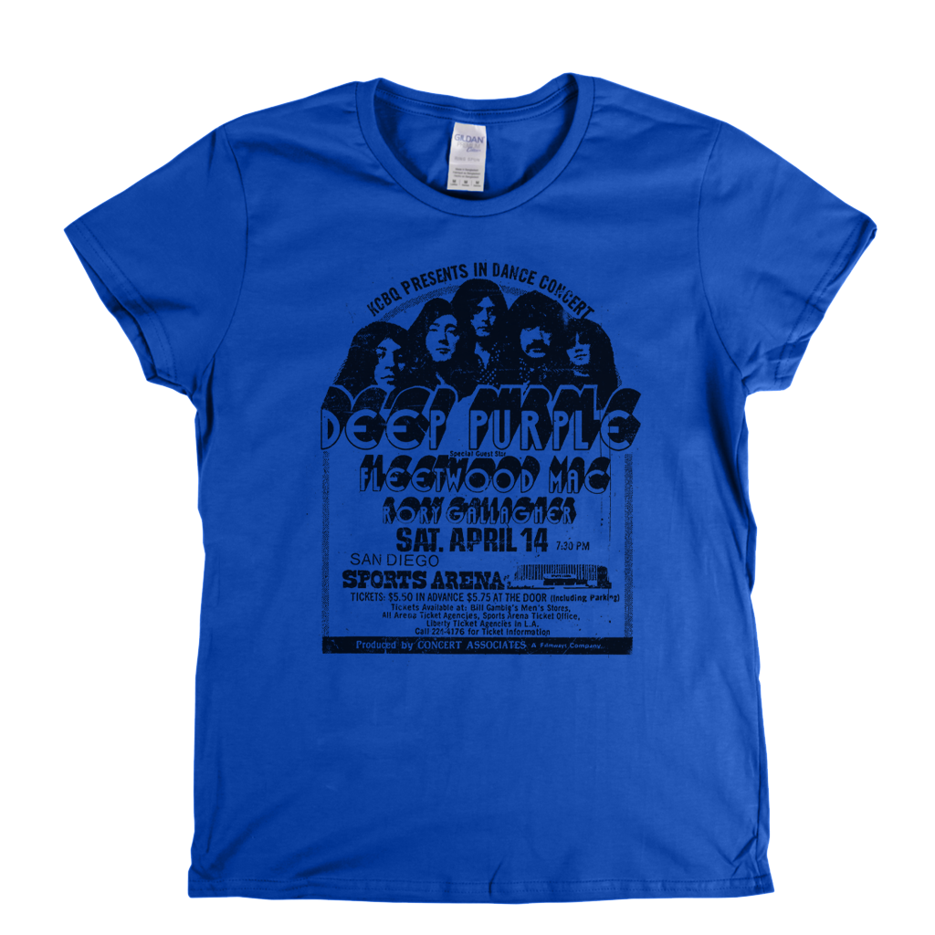 Deep Purple Gig Poster Womens T-Shirt