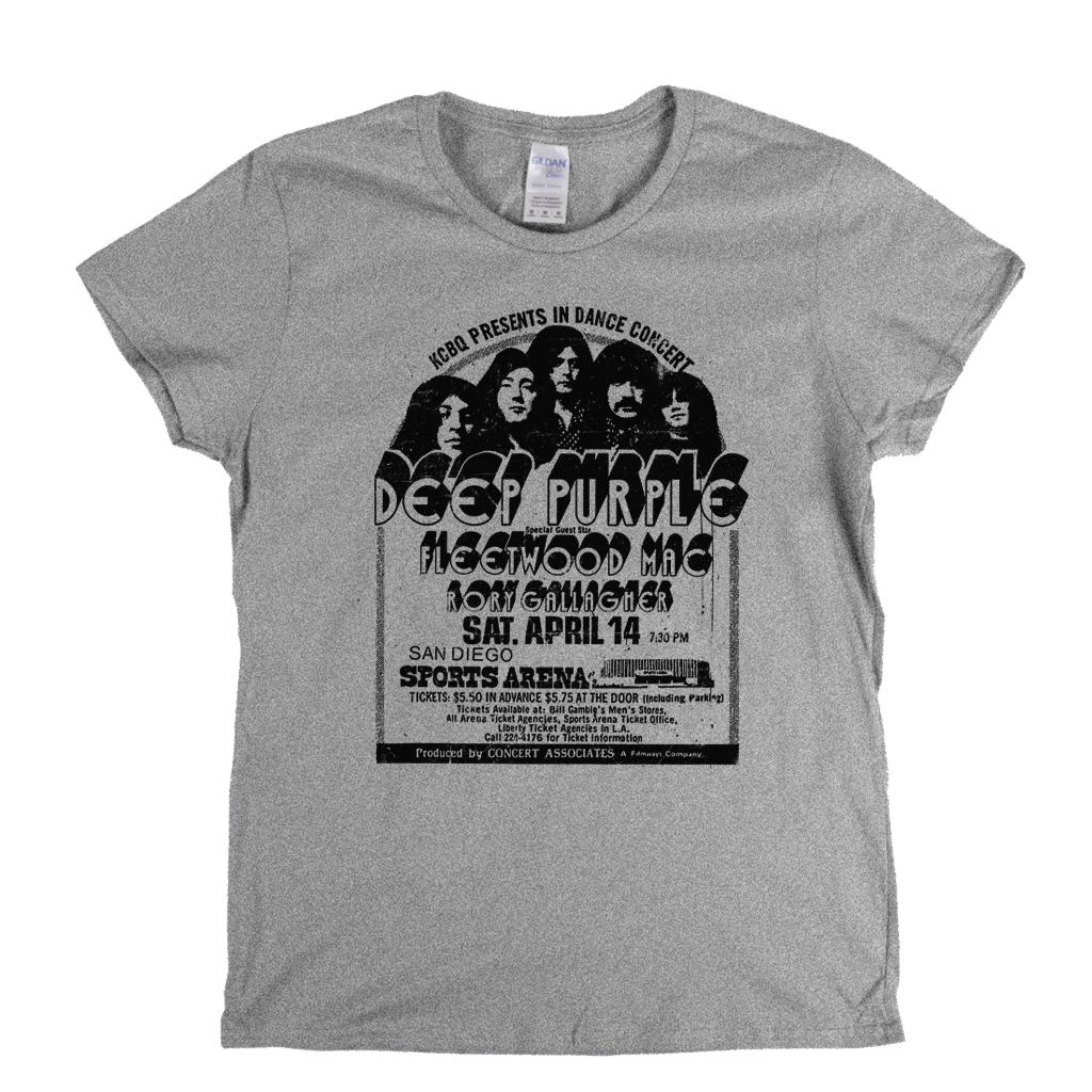 Deep Purple Gig Poster Womens T-Shirt