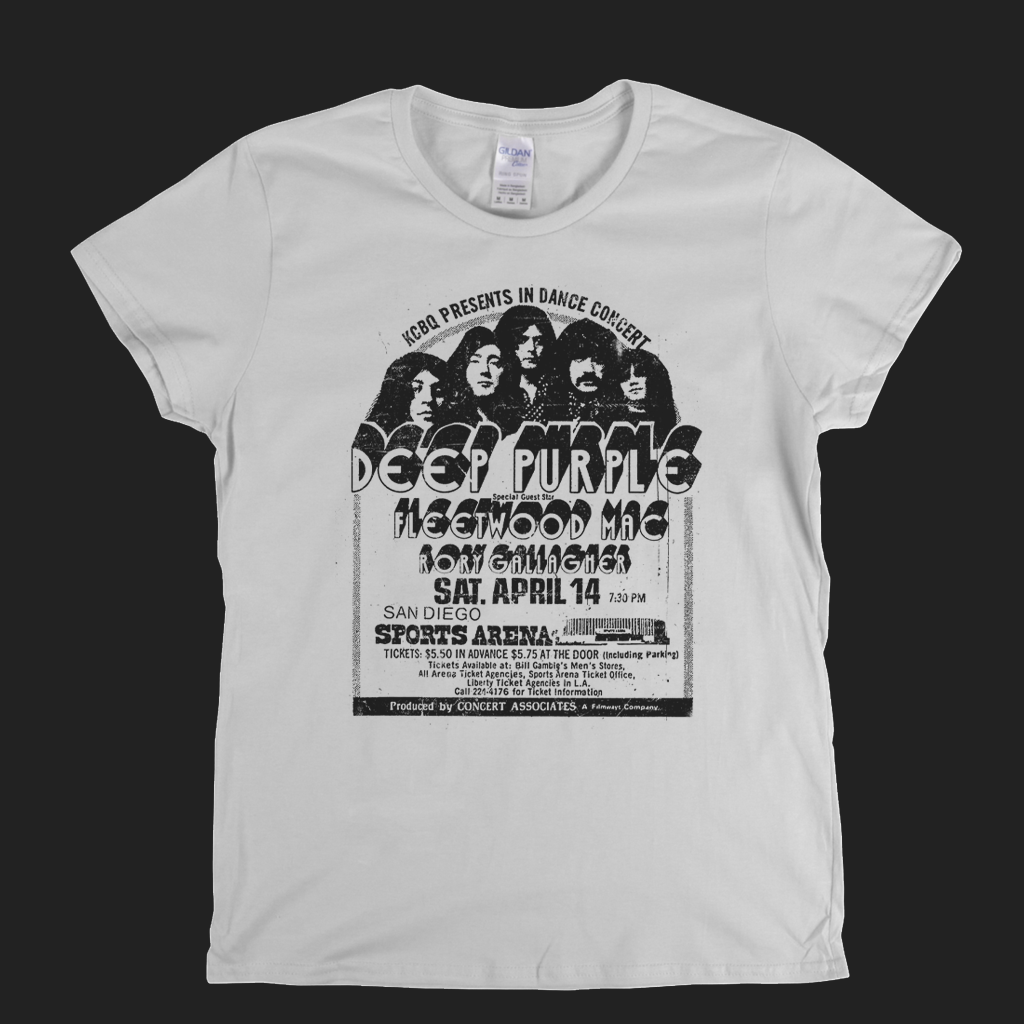 Deep Purple Gig Poster Womens T-Shirt