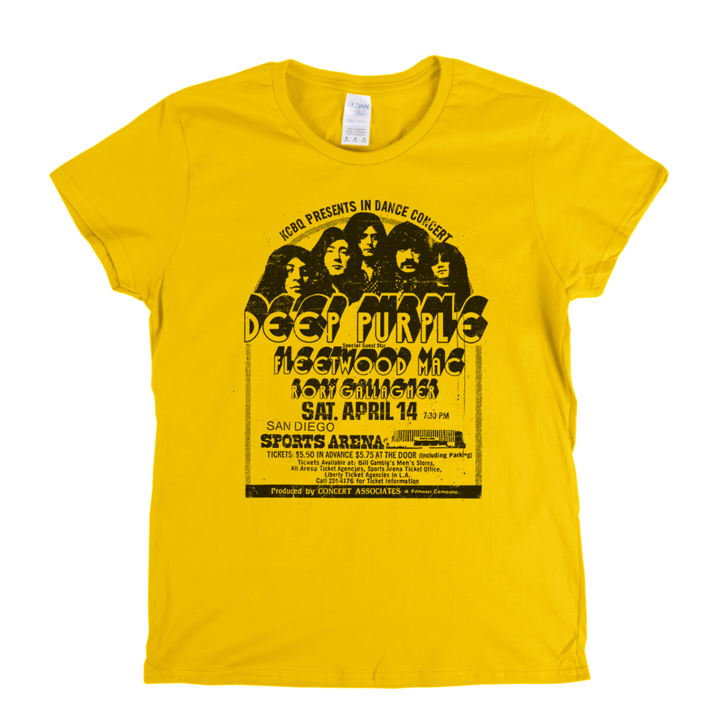 Deep Purple Gig Poster Womens T-Shirt