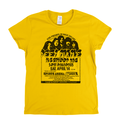 Deep Purple Gig Poster Womens T-Shirt
