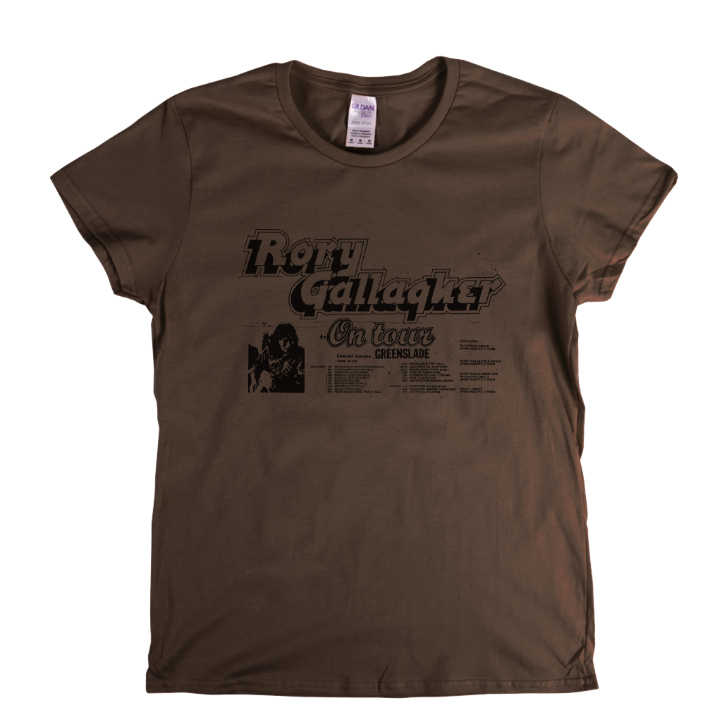 Rory Gallagher On Tour Poster Womens T-Shirt