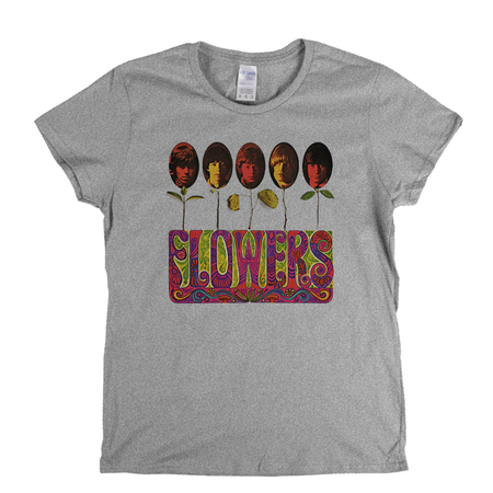 Rolling Stones Flowers Womens T-Shirt