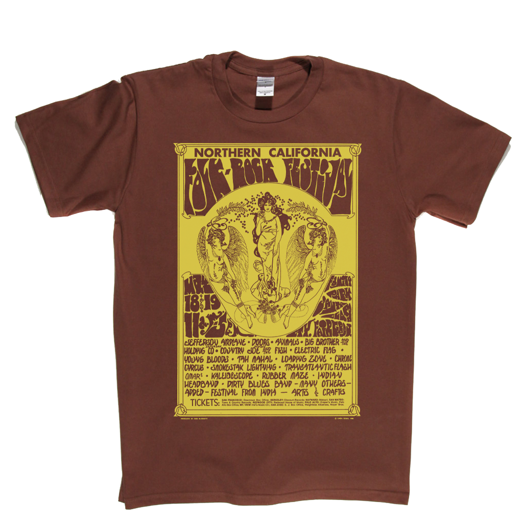 Northern California Folk Rock Festival Poster T-Shirt