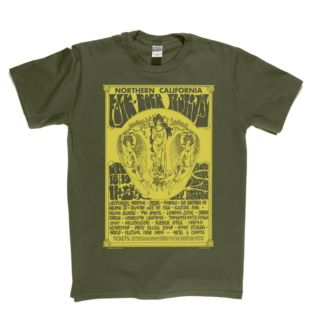 Northern California Folk Rock Festival Poster T-Shirt