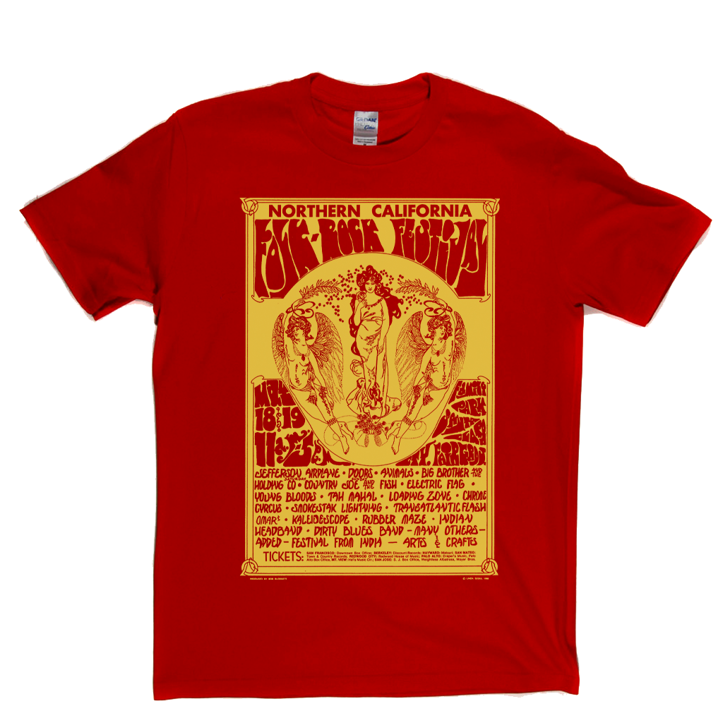 Northern California Folk Rock Festival Poster T-Shirt