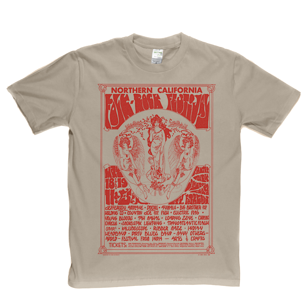 Northern California Folk Rock Festival Poster T-Shirt