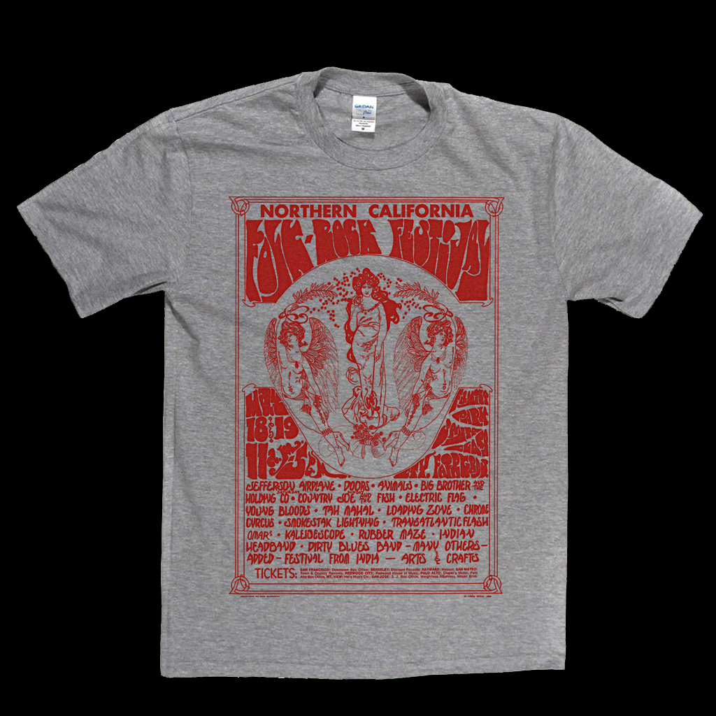 Northern California Folk Rock Festival Poster T-Shirt