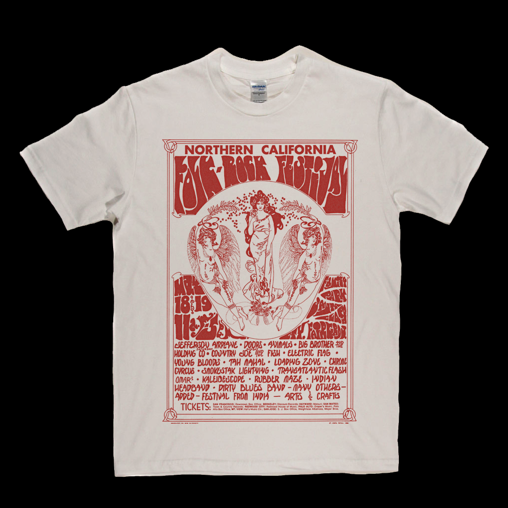 Northern California Folk Rock Festival Poster T-Shirt
