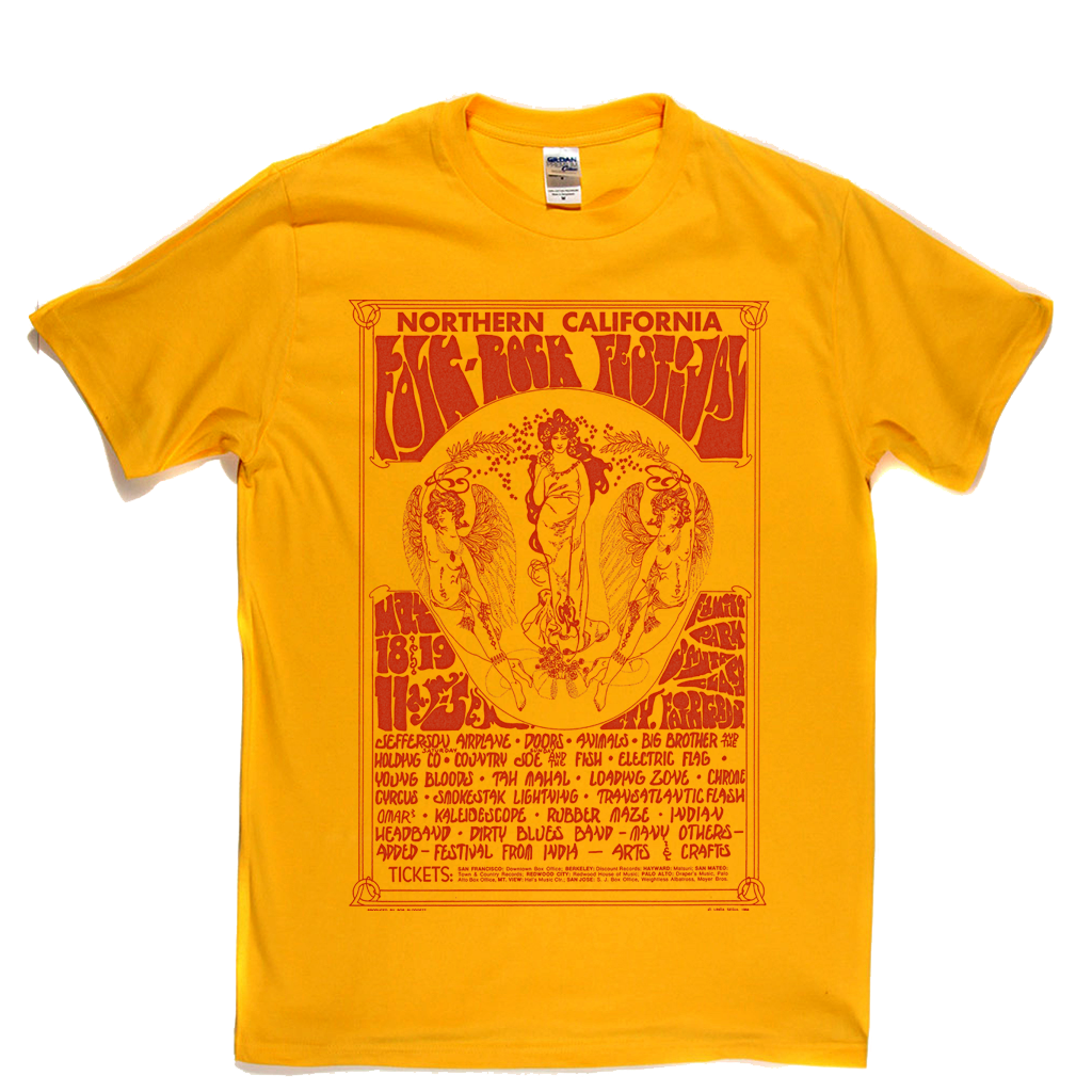 Northern California Folk Rock Festival Poster T-Shirt