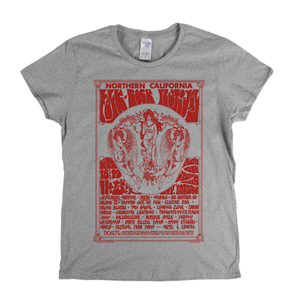 Northern California Folk Rock Festival Poster Womens T-Shirt