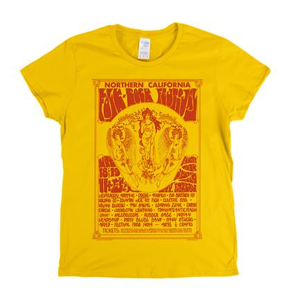 Northern California Folk Rock Festival Poster Womens T-Shirt